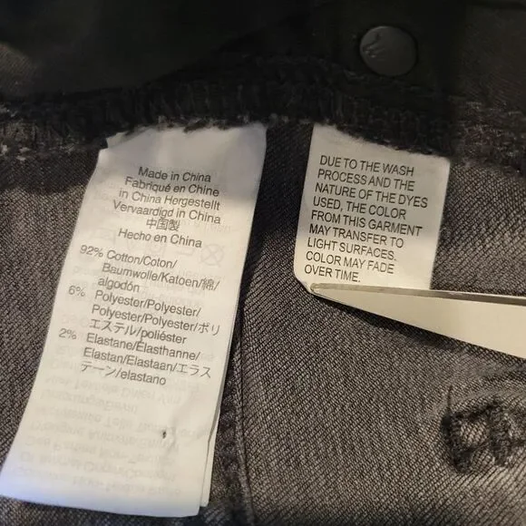 Madewell 9" High-Rise Skinny, faded black sz 34 - Picture 9 of 14